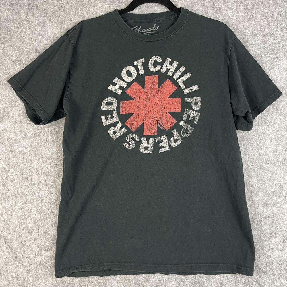 Bravado Red Hot Chili Peppers T Shirt Mens Large Black Graphic Tee Cotton